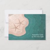 Starfish und Brautparty im Ozean Einladung (Rückseite)