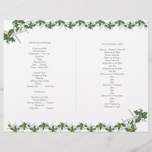 Starfish und das Holly Tropical Christmas Program (Rückseite)