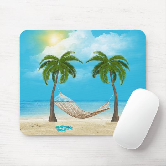Starfish und Hammock am Tropical Beach Mousepad (Mit Mouse)
