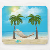 Starfish und Hammock am Tropical Beach Mousepad (Vorne)