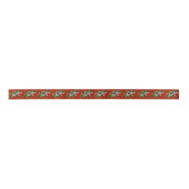 Starfish und Holly Christmas Ribbon Satinband (Vorderseite)