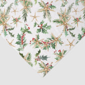 Starfish und Holly Tropical Christmas Beach Seidenpapier (Ausschnitt)