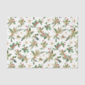 Starfish und Holly Tropical Christmas Beach Seidenpapier (Vorderseite)