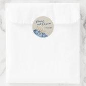 Starfish und Hydrangeas Runder Aufkleber (Tasche)