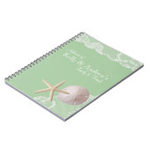 Starfish und Lace Beach Green Notizblock (Linke Seite)