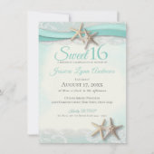 Starfish und Lace Sweet 16 Einladung (Vorderseite)