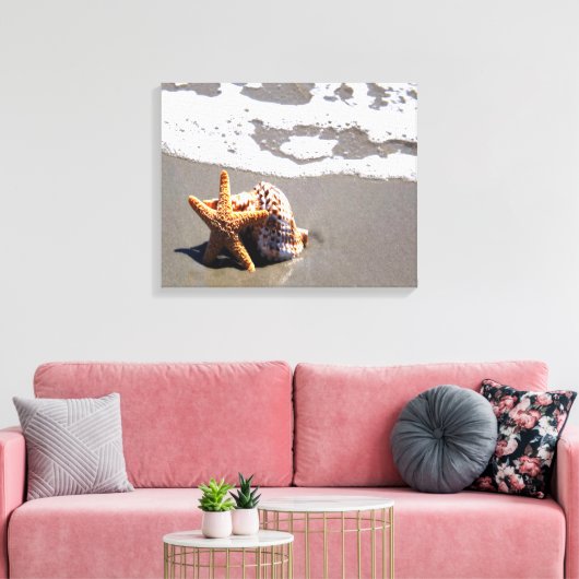 Starfish und Muschel Leinwanddruck (Insitu (Wohnzimmer))