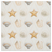 Starfish und Muscheln an der Küste Stoff (Muster)