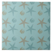 Starfish und Muscheln Fliese (Vorderseite)