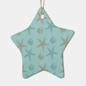 Starfish und Muscheln Keramik Ornament (Links)