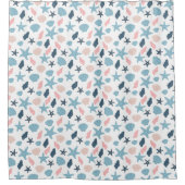 Starfish und Muscheln Muster Duschvorhang (Vorderseite)