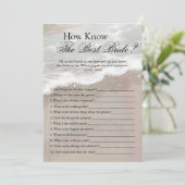 Starfish und Muscheln Tropical Beach Brautparty Einladung (Stehend Vorderseite)