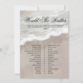 Starfish und Muscheln Tropical Beach Brautparty Einladung