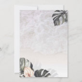 Starfish und Muscheln Tropical Beach Brautparty Einladung (Rückseite)