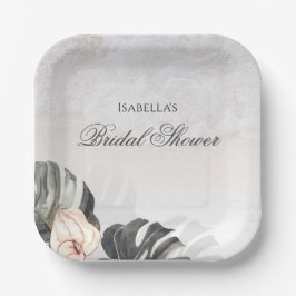 Starfish und Muscheln Tropical Beach Brautparty Pappteller