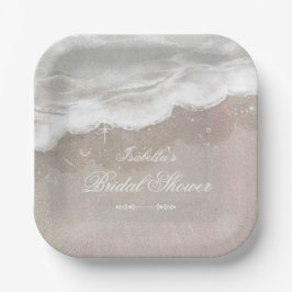 Starfish und Muscheln Tropical Beach Brautparty Pappteller