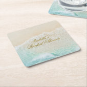 Starfish und Muscheln Tropical Beach Brautparty Rechteckiger Pappuntersetzer (angewinkelt)