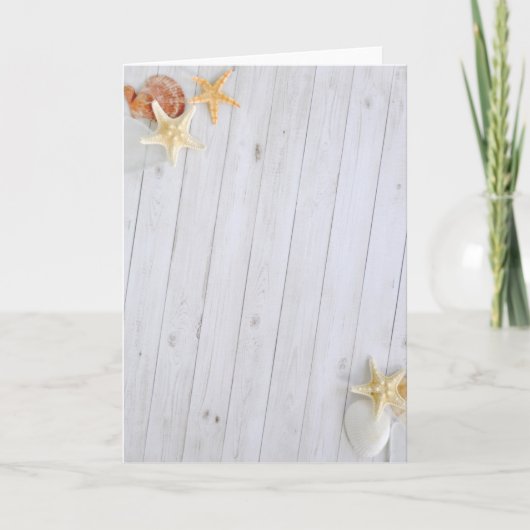 Starfish und Muscheln Wasserurlaub Karte (Vorderseite)