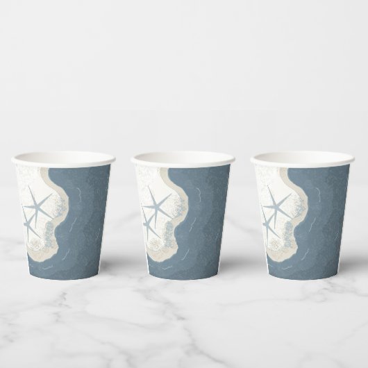 Starfish und Ocean Paper Cups Pappbecher (Multi)