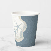 Starfish und Ocean Paper Cups Pappbecher (Vorderseite)