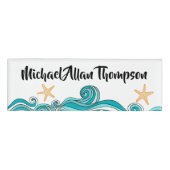 Starfish-und Ozean-personalisierter Namensumbau Namenschild (Vorderseite)