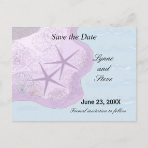 Starfish und Ozean Save the Date Ankündigungspostkarte