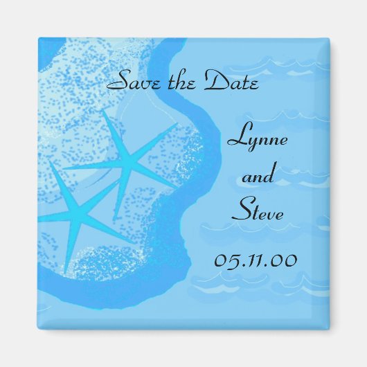 Starfish und Ozean Save the Date Magnet (Vorne)