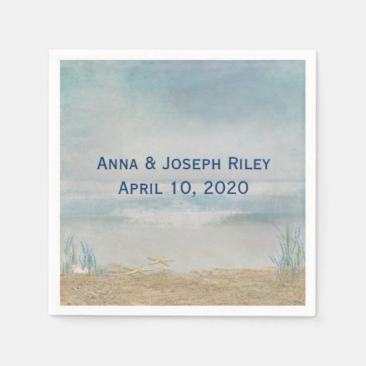 Starfish und Ozean Serviette (Vorderseite)