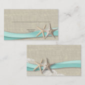 Starfish und Platzkarte Aqua (Vorne/Hinten)