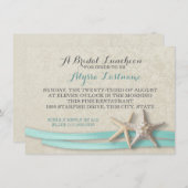 Starfish und Ribbon Bridal Luncheon Einladung (Vorne/Hinten)
