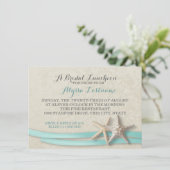 Starfish und Ribbon Bridal Luncheon Einladung (Stehend Vorderseite)
