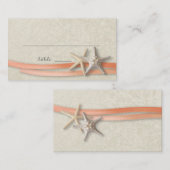 Starfish und Ribbon Platzkarte Coral (Vorne/Hinten)