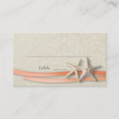 Starfish und Ribbon Platzkarte Coral (Vorderseite)