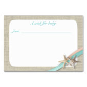 Starfish und Ribbon wollen Baby Tischnummer (Rückseite)