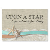 Starfish und Ribbon wollen Baby Tischnummer (Vorderseite)