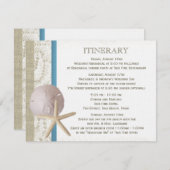 Starfish und Sand Dollar Blauer Ozean Romantik Begleitkarte (Vorne/Hinten)