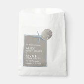 Starfish und Sand Dollar - Hochzeit am Strand Geschenktütchen (Vorderseite)