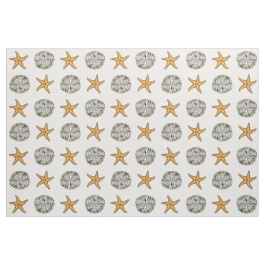 Starfish und Sand Dollar Stoff (Fat Quarter (45,7 x 55,9 cm))