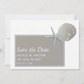 Starfish und Sand Dollar - Strand Save The Date (Vorderseite)