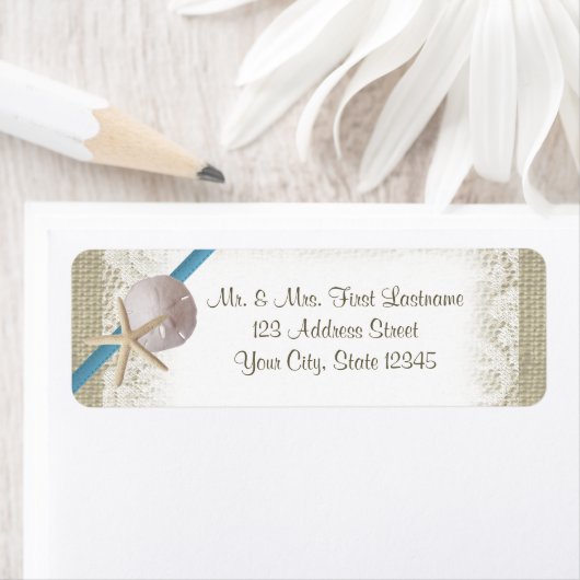 Starfish und Sand Dollar über Lace Blue (Insitu)