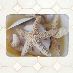 Starfish und Sand Dollars cremig weiße Küste Badematte