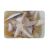 Starfish und Sand Dollars cremig weiße Küste Badematte (Vorderseite)