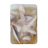 Starfish und Sand Dollars cremig weiße Küste Badematte (Vorderseite Vertikal)