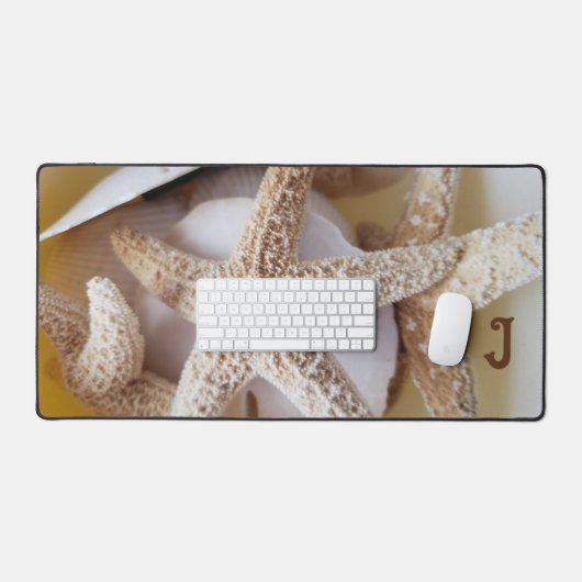 Starfish und Sand Dollars cremig weiße Küste Schreibtischunterlage (Tastatur & Maus)