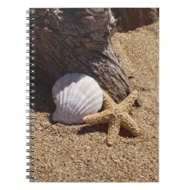 Starfish und Sand Spiral Foto Notebook Notizblock