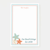 Starfish und Sea Muschel Post-it Klebezettel (Vorderseite)