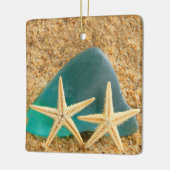 Starfish und Seaglass Keramikornament (Links)
