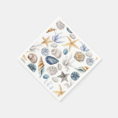 Starfish und Seashell-Muster Serviette (Ecke)
