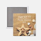 Starfish und Seashells Beach Family Wiedersehen Magnet (Vorderseite/Rückseite)