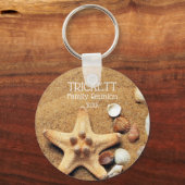 Starfish und Seashells Beach Family Wiedersehen Schlüsselanhänger (Vorderseite)